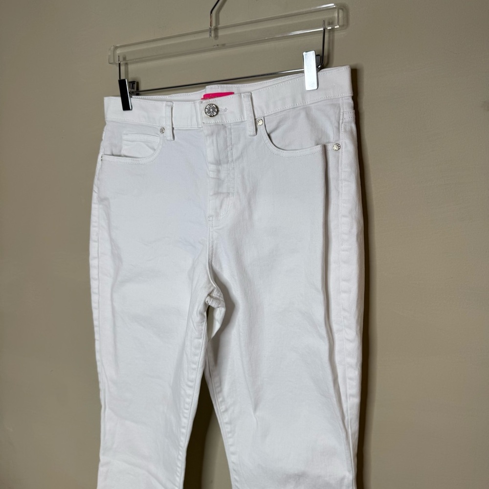 Lilly Pulitzer White Straight Leg Jeans | Classic Fit size 12 - Picture 4 of 13